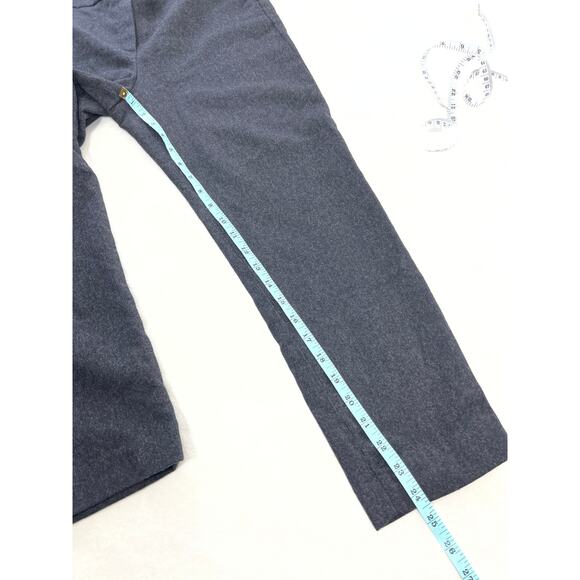 Babaton Cohen Pant Stretch Wool Cashmere Cropped Pleated Dress Pant in Dark Gray - Picture 8 of 8